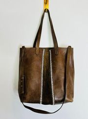 Madewell brown leather Transport Tote