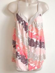 🆕 Elle floral pink lightweight tank top small