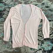 New York & Company light pink button up cardigan