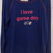 Peace love world i love game day sweater in xs