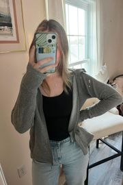 Athletic Gray Zip Up Jacket