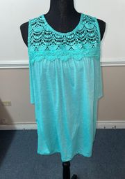 Cold Shoulder Teal Blouse Size Large