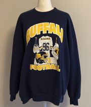 Jerzees Vintage 90s Buffalo Bisons Football  Graphic Crewneck Sweatshirt