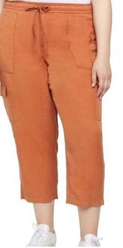 Sanctuary Discoverer orange pull-on cargo pants 3x