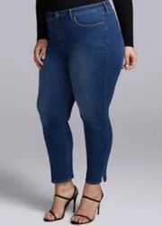 NYDJ Women’s curves 360 short slim straight ankle jeans in size 6