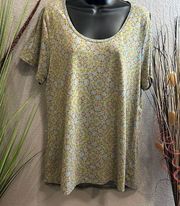 LULAROE short sleeve printed tunic size 2 XL