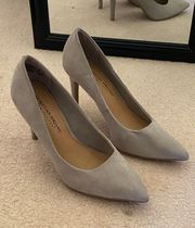 Grey Pointed Toe Heels