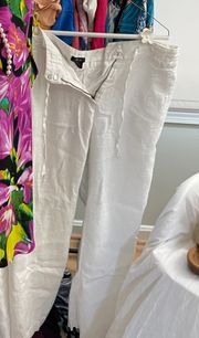 Sz14 White Linen Pants