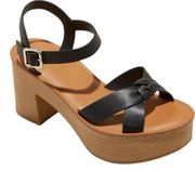 Universal Threads NEW Universal Thread Black & Tan Valerie Platform Sandals