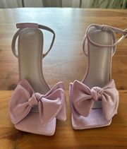 Lilac Strappy Stiletto Heels