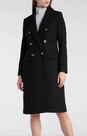 Double Breasted Wool-Blend Coat XS express women's jacket coat winter