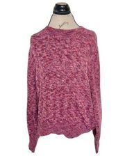 Time and Tru Womens Sweater Sz XL Sz 16-18  Soft Fluffy Ribbed long sleeve Knit