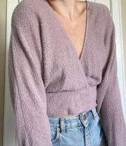 Deep V Wrap Sweater Top