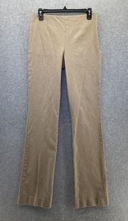 Women's Pants Beige Brown Size 6L Long Straight Leg Cotton blend