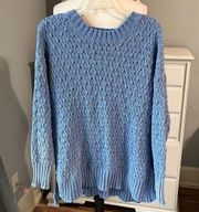 Chenille Textured Sweater Periwinkle Blue Soft Comfy Womens Medium New Seven7