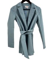 Urban Threads Petite Blue Tie Waist Blazer Size 6P New