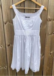 Alex Marie White Eyelet Lace Coquette Cotton Dress