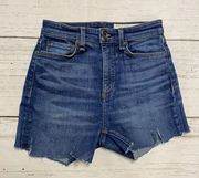 Rag & Bone Nina High Rise Skinny Cutoff Jean Shorts