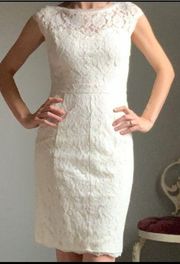 Boutique White Lace Dress Size Small