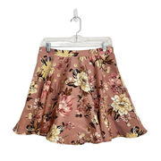 Camille Pink Floral Circle Mini Skirt Sz 7