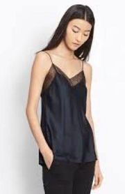 Vince Lace Edge Silk Camisole in Navy Size M