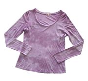 Sundry Purple Tie Dye Long Sleeve T-Shirt Size 1 Small