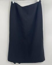 Maxmara black wool lana maxi skirt size 10