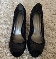 Adrianna Papell  Boutique Black Lace Heels