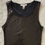 Style & Co Woman’s Black Tank Top. Size S Sequence only in the front see pics