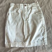 Missguided White Denim Skirt