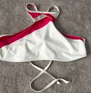 Bikini Top Women's Size 12 Off white Pink red