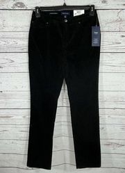 Charter Club SZ 6 Lexington Velvet Pants Stretch Straight Leg Tummy Slimming