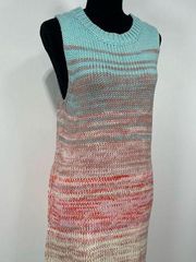 New 525 America Ombré Knit Tank Dress Size Medium Women’s Striped Rainbow