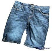 Mid-Rise Denim Shorts