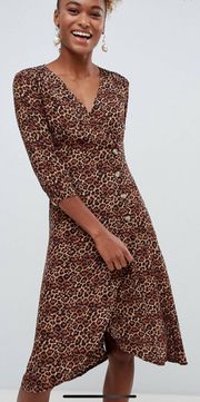 Mini Leopard Wrap Dress