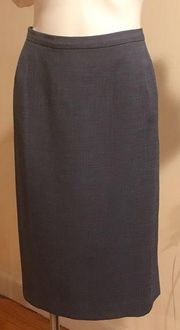 Nine & Company Blue Midi Skirt Size 12 Zipper In Back