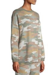 Long Sleeve Camo Lounge Top Pullover Sweater