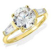 Nordstrom Savvie Cie 18K Yellow Gold Vermeil 3 Stone Ring