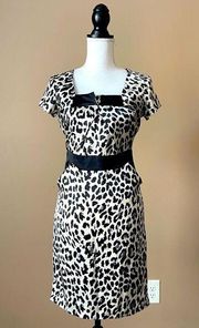 CHLOE | Animal Print Silk Dress Sz M