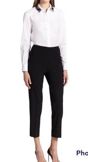 Piazza Sempione Audrey Cropped Wool Pants