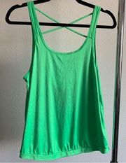 Neon backless yoga tank splits 59