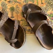 Birkenstock Mayari Brown Genuine Leather Germany Made Women's 38 Sandal