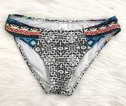 Hula Honey Swimwear Contrast Print Small Tribal