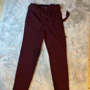 NWOT Express Burgandy Skinny Dress Pants w Belt size 2