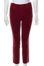 J Brand High Rise Crop Straight Leg Rusty Red Jeans