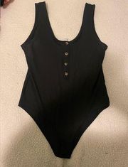 H&M Ribbed black tank bodysuit