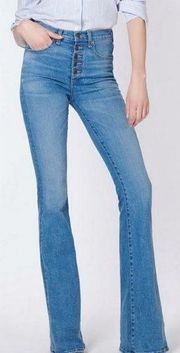 Veronica Beard Jean Beverly High Rise Skinny Flare Jeans Dawn wash Sz 26