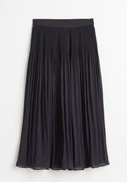 Navy Pleated Skirt