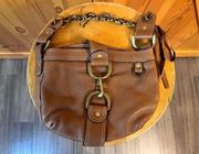 J. Crew mini brown leather clutch hand purse nwt