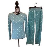 2Pc Aeropostale Pajama Set Fleece Top Thermal Sleep Pants